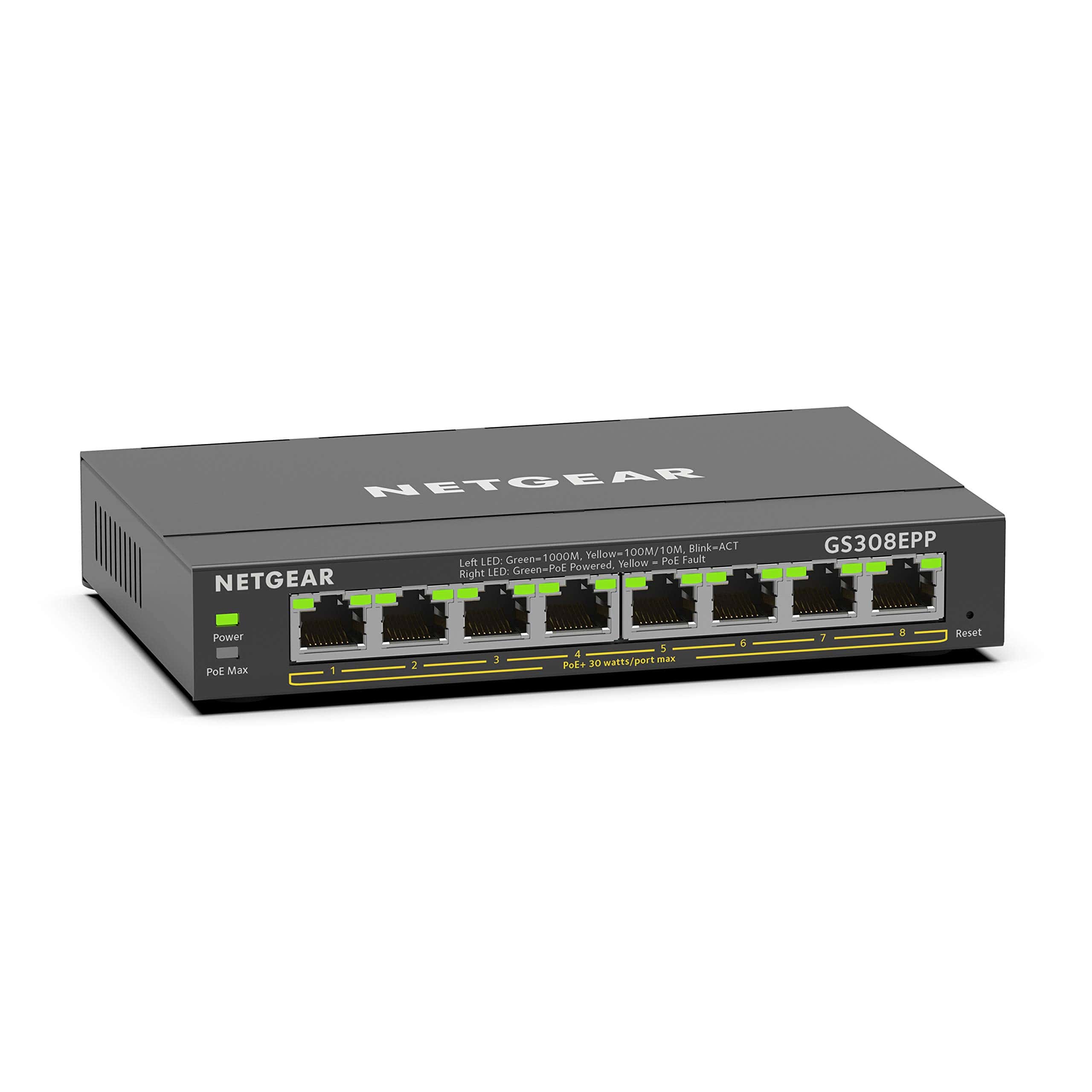 Switch NETGEAR GS308EPP De 8 Puertos Con 8 Puertos PoE