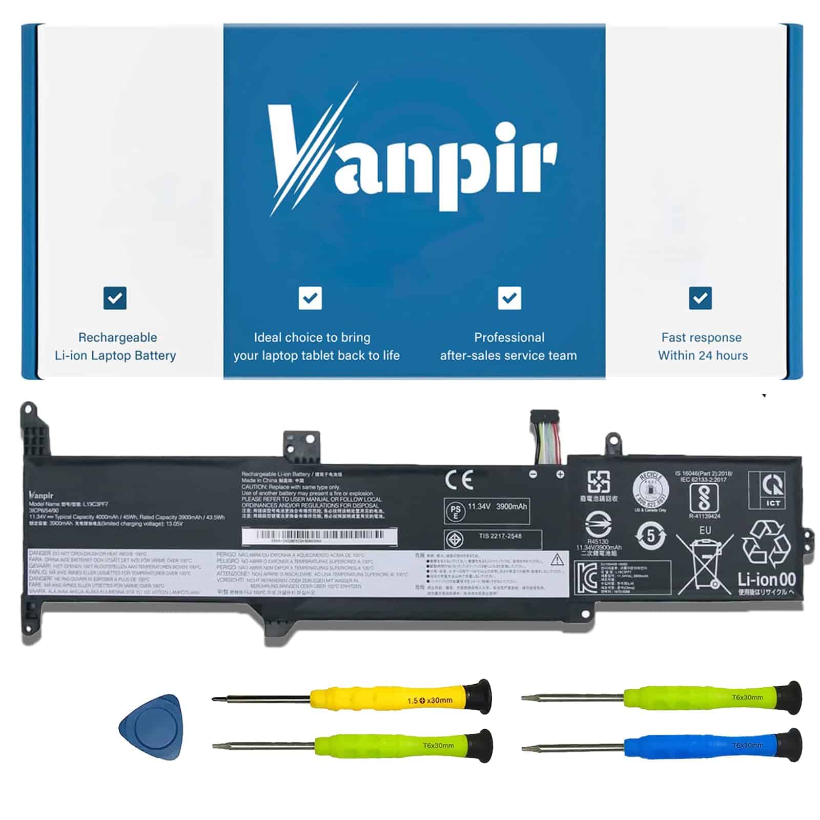 Batería de portátil VANPIR L19C3PF7 L19L3PF5 L19D3PF5,