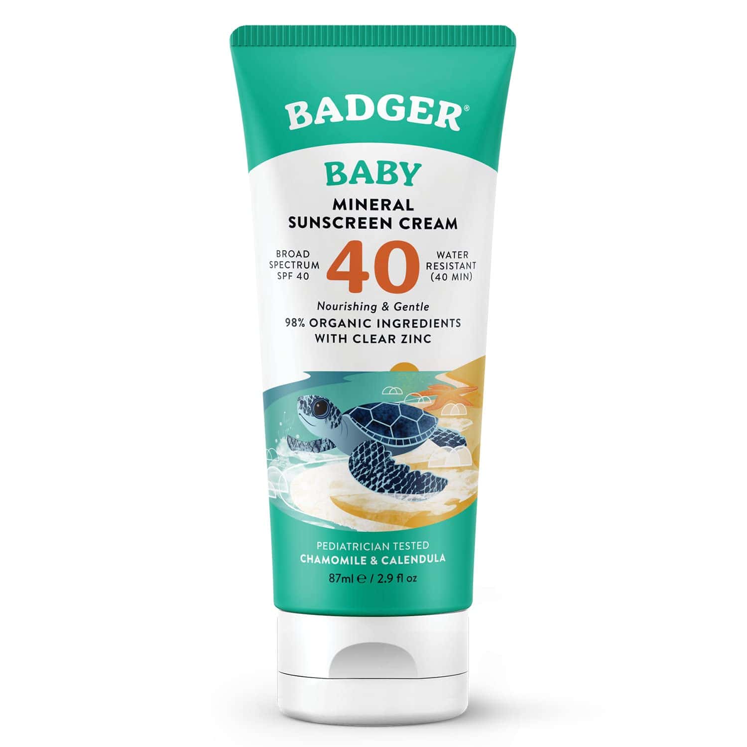 Protector Solar Mineral SPF 40 para Bebé Badger con Óxido