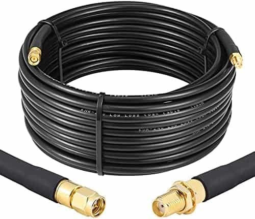 Cable coaxial XRDS -RF RF de 35 pies conector SMA -Negro
