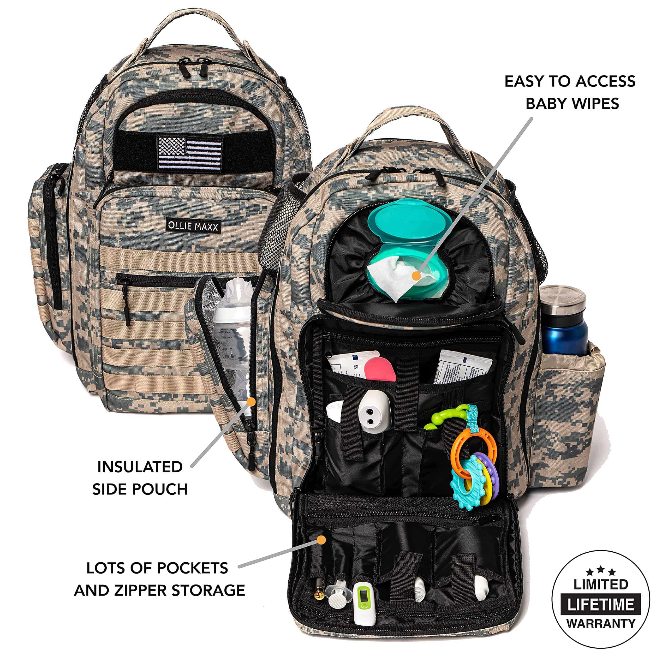Bolso para Pañales para Hombres Multifunción con Mat para - Imagen 3