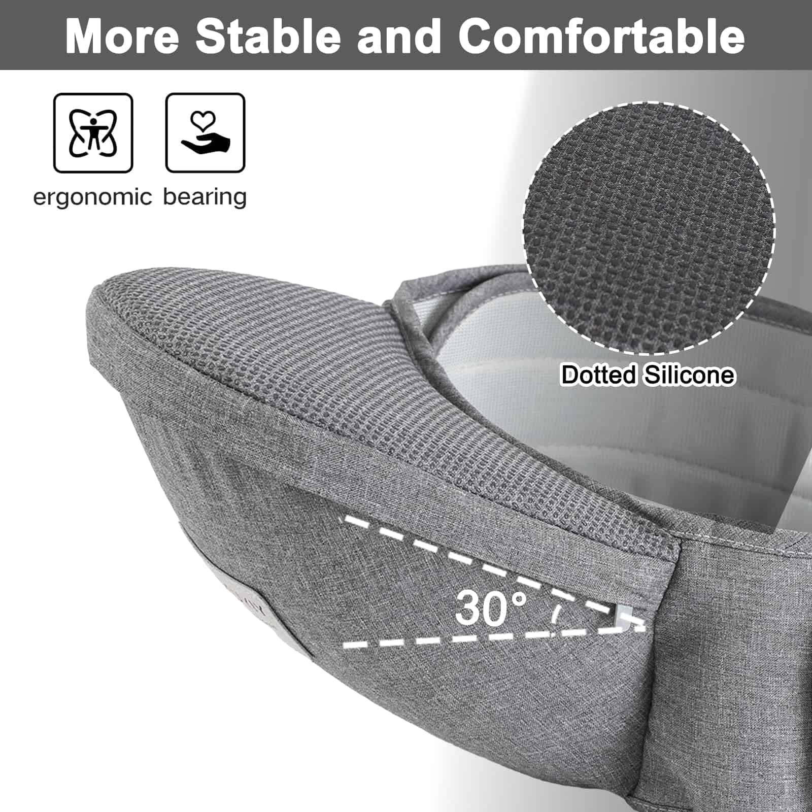Portabebés con asiento de cadera, Portabebés de cadera con - Imagen 3
