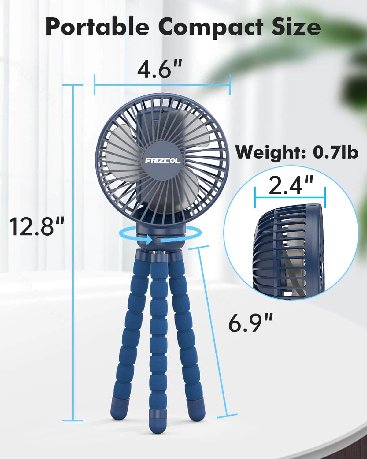 Ventilador para cochecito de bebé FRIZCOL - -Azul Oscuro - Image 8
