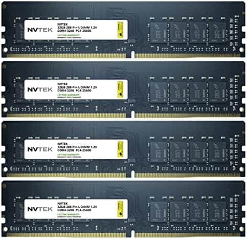 Kit de 4 Memoria RAM NVTEK 3200 MHz 4x32GB DDR4 -Gris