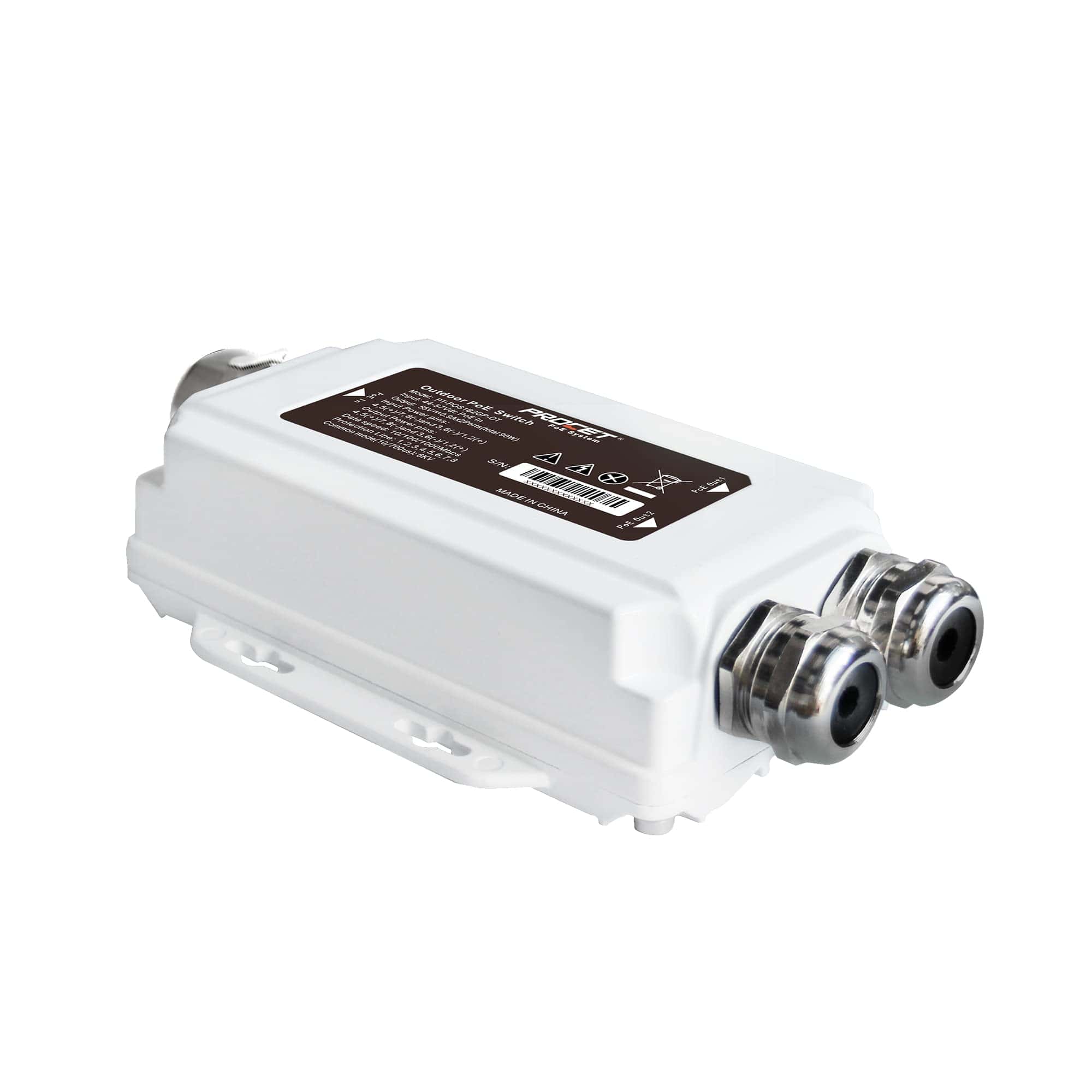 Adaptador Inyector PoE al Aire Libre PROCET 10 Gigabit 30W