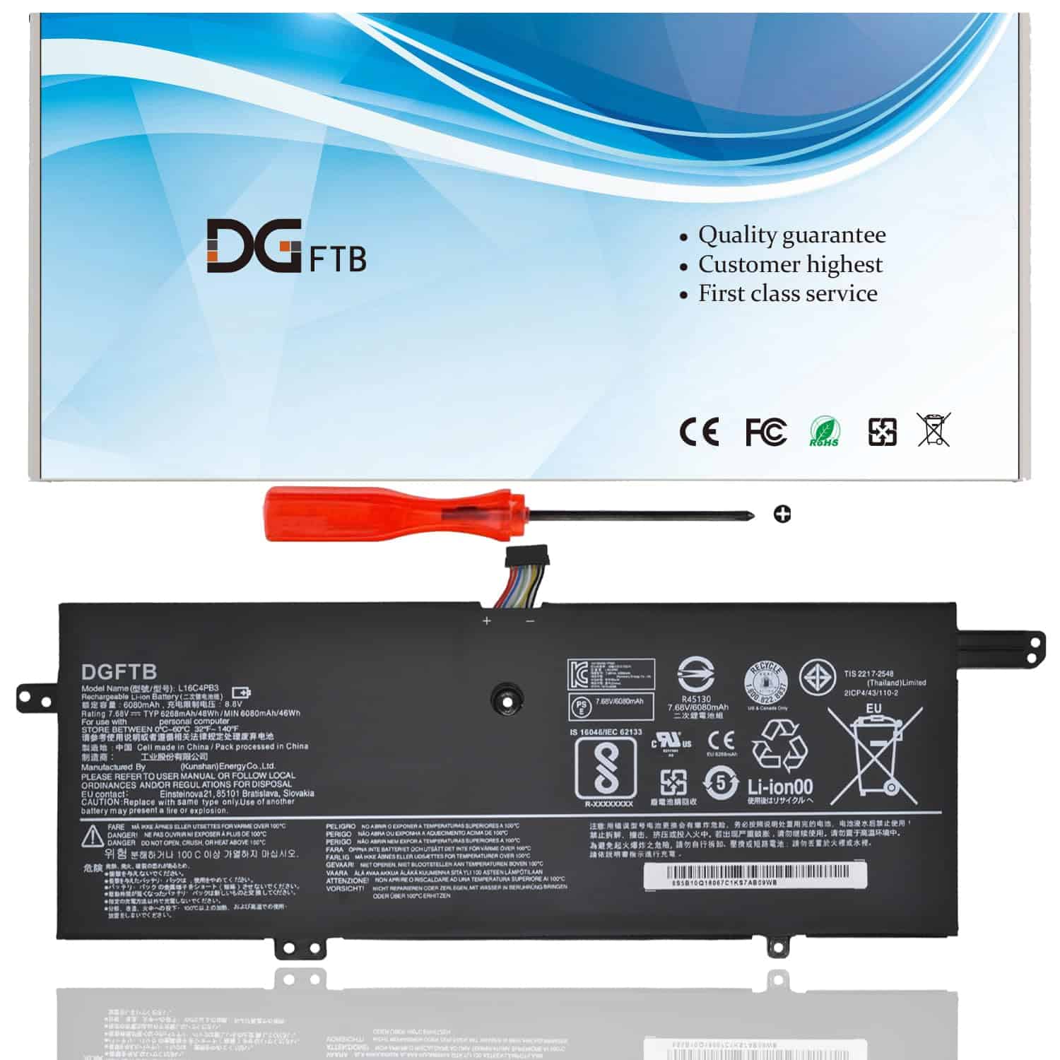 Batería de repuesto para laptop DGTEC L16C4PB3 L16M4PB3
