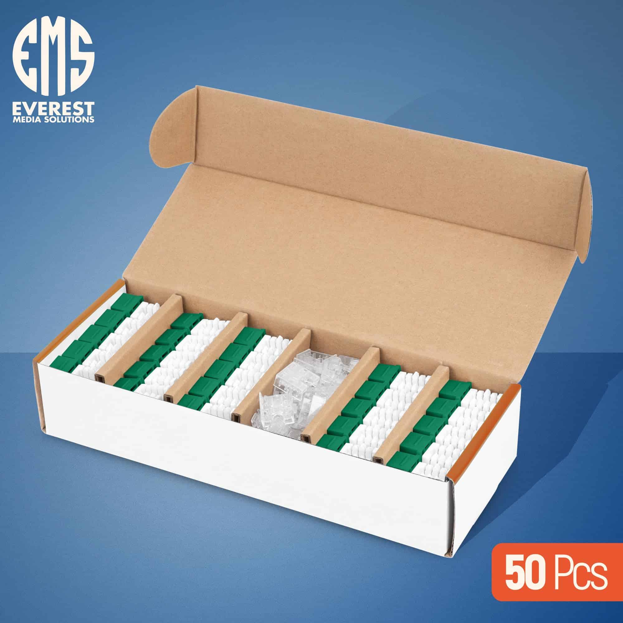 Alternative view of Conjunto de 50 tomas de Keystone RJ45 Cat6A en Verde a 90�