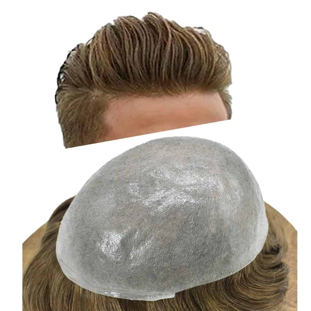 Tupé Invisible para Hombres Sistema de Reemplazo de Cabello