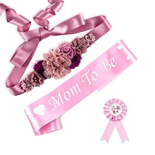 Faja de maternidad para baby shower con abeja bebé para