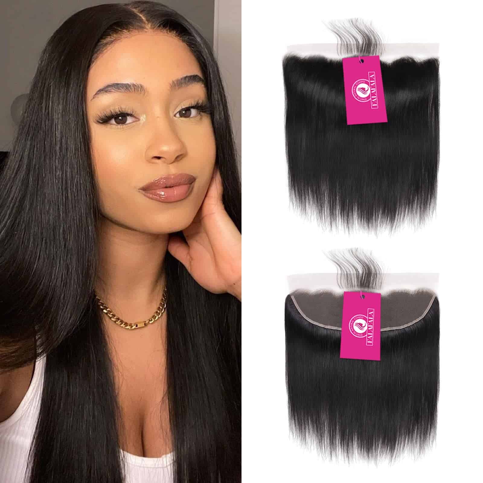 Frontal de Encaje Transparente 13x4 FalaFala REAL Cabello