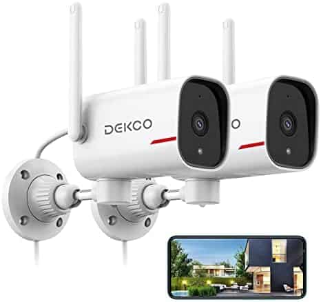 Camaras de Seguridad DEKCO Detector de Movimiento IP65 2pz