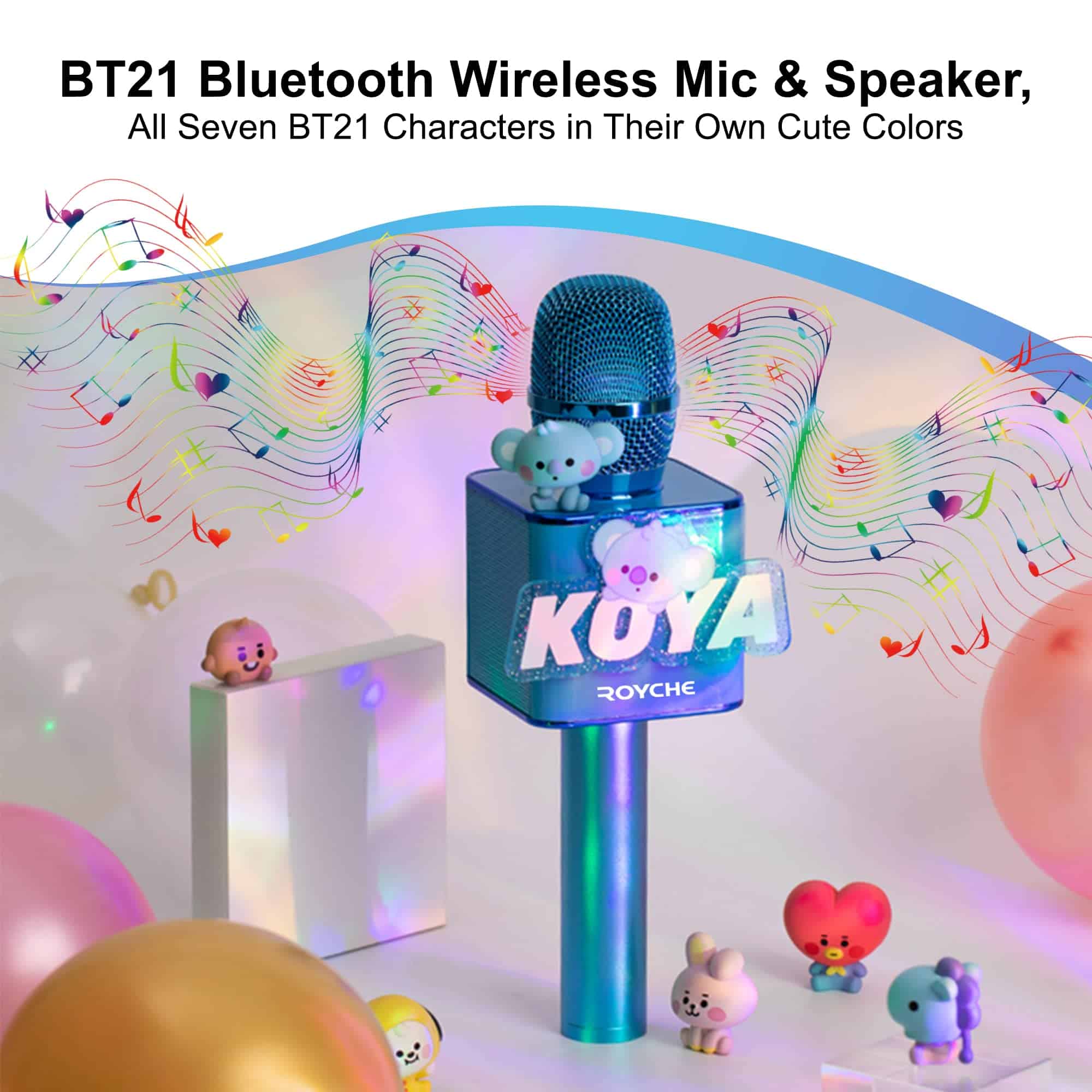 ROYCHE Micrófono y Altavoz Bluetooth BTS, Todos los Siete - Image 4
