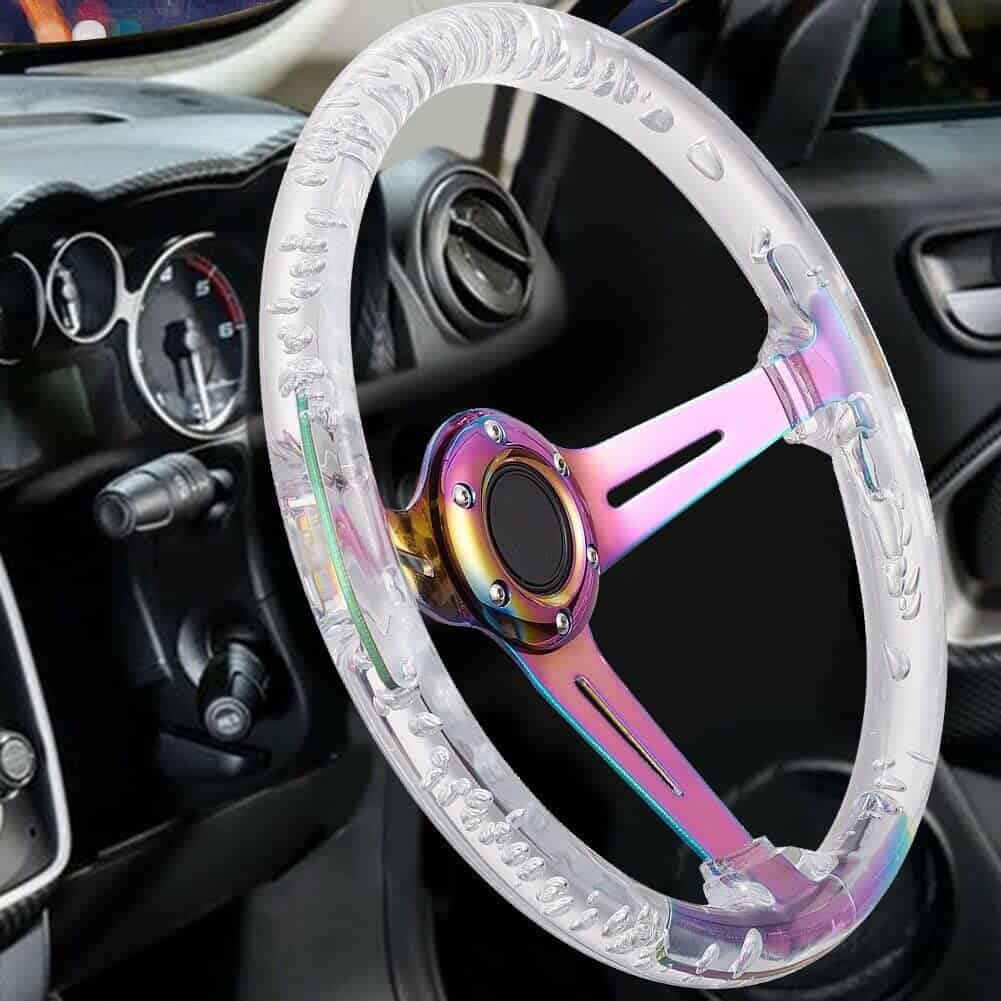 Volante de Carreras de Acrílico de 14 pulgadas con 6 Pernos - Image 7