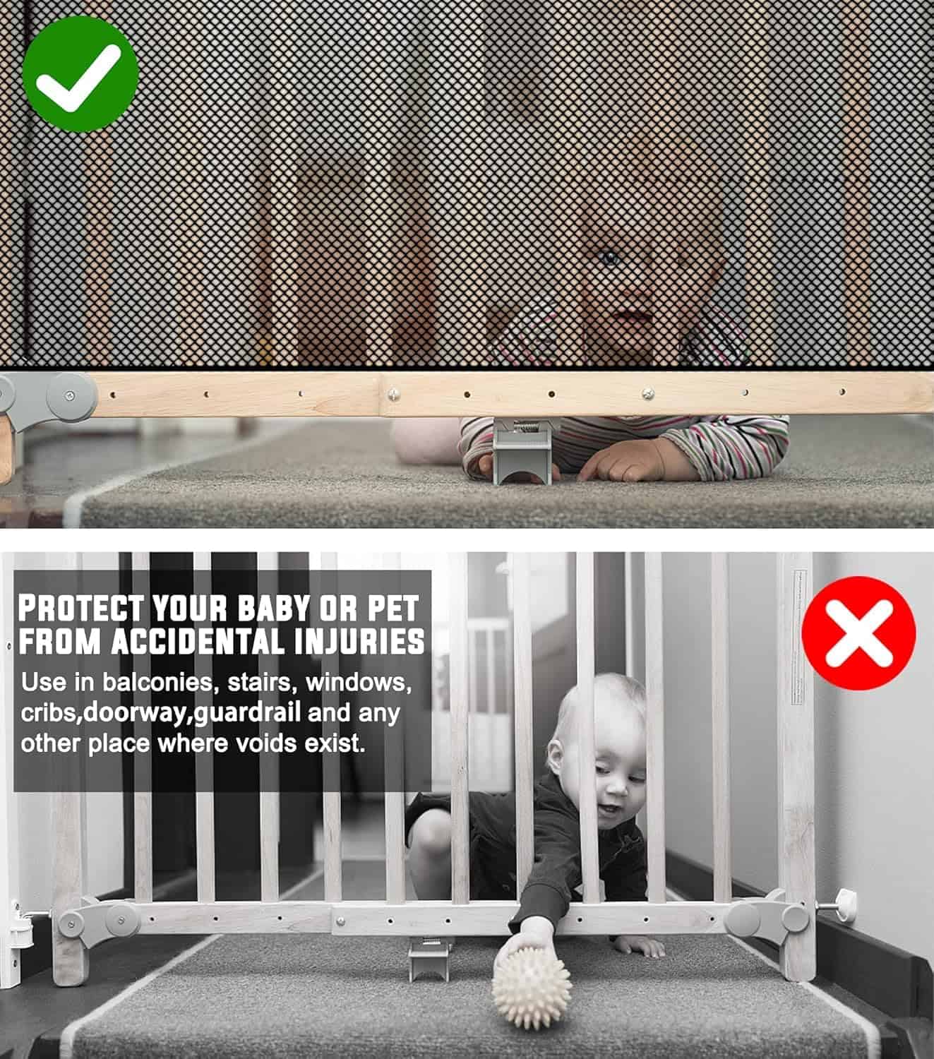 JIFTOK Barrera de Seguridad para Escaleras, Protector de - Image 8
