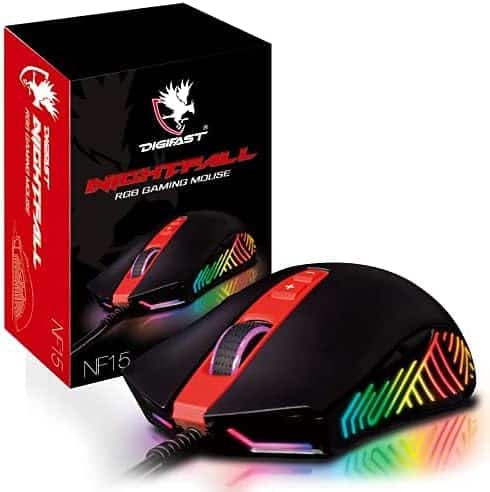 Mouse Digifast Nightfall NF15 7 Botones Programables -Negro