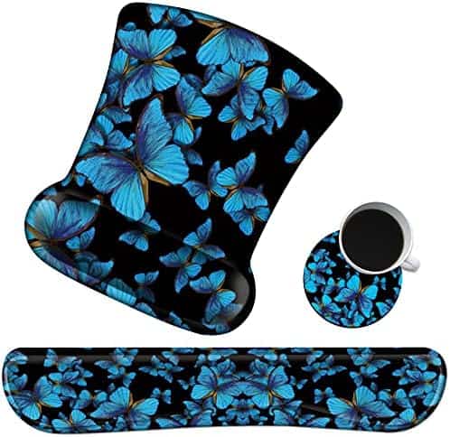 MousePad BREIDMKFM Soporte Muñeca 3 piezas Gel -Azul