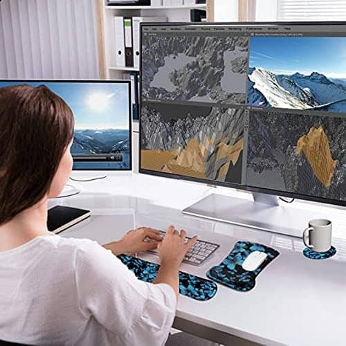 MousePad BREIDMKFM Soporte Muñeca 3 piezas Gel -Azul - Imagen 6