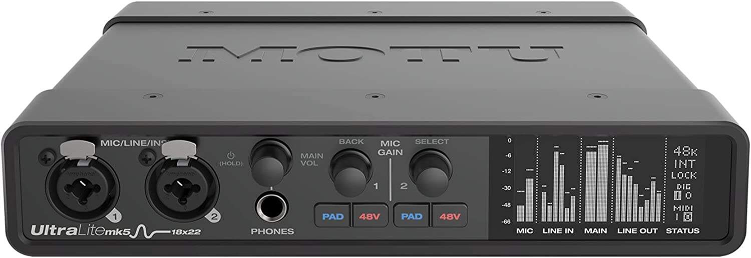 Interfaz de audio USB MOTU UltraLite-mk5 18x22 para Mac,