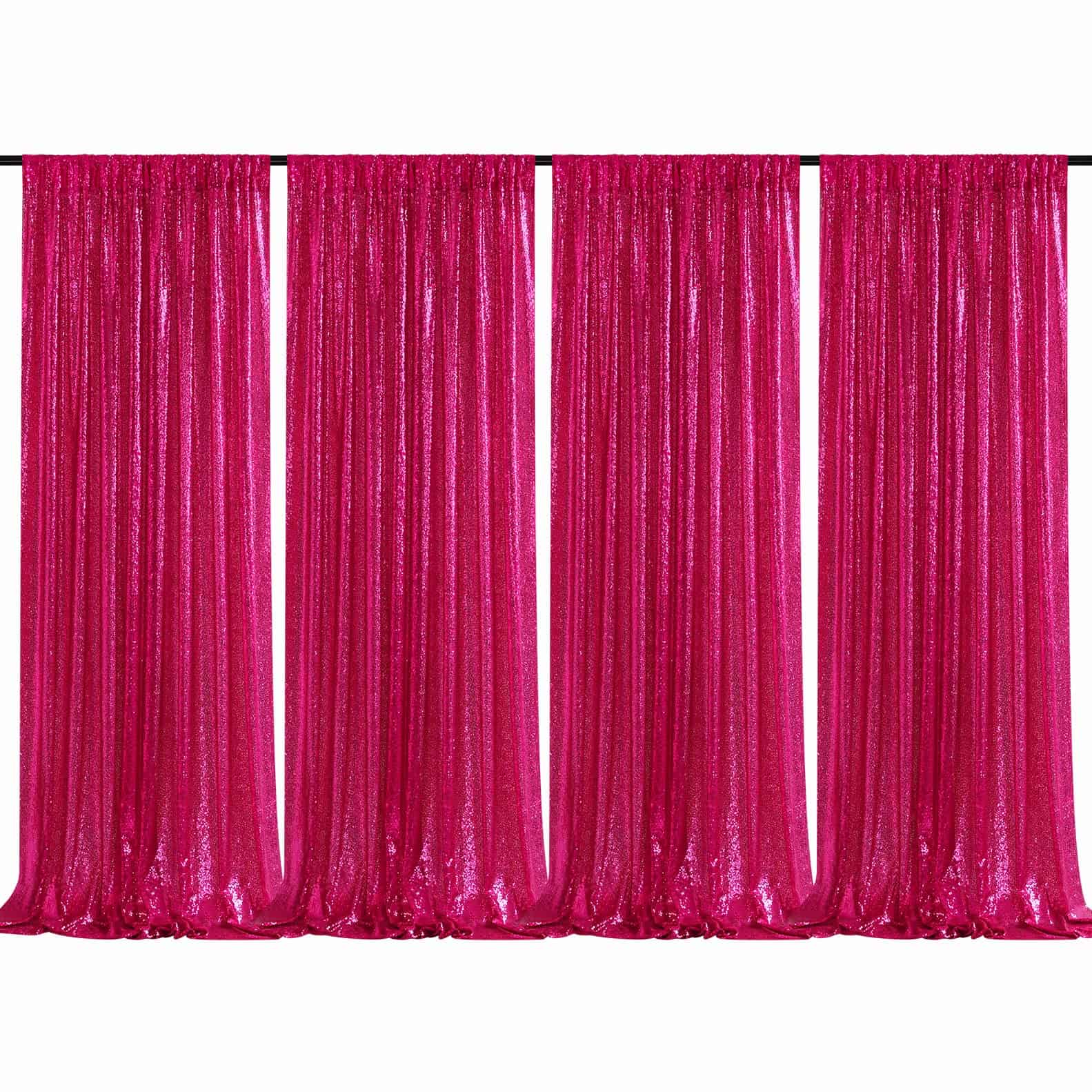 Telón de Fondo de Lentejuelas Fucsia B-COOL 4 Paneles 2ft x