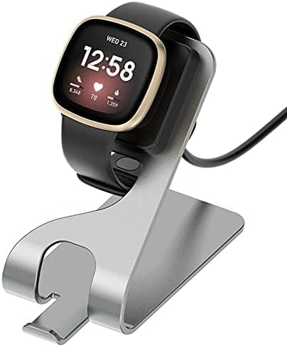 Soporte para cargador Kissmart para Fitbit Versa 3 -Gris