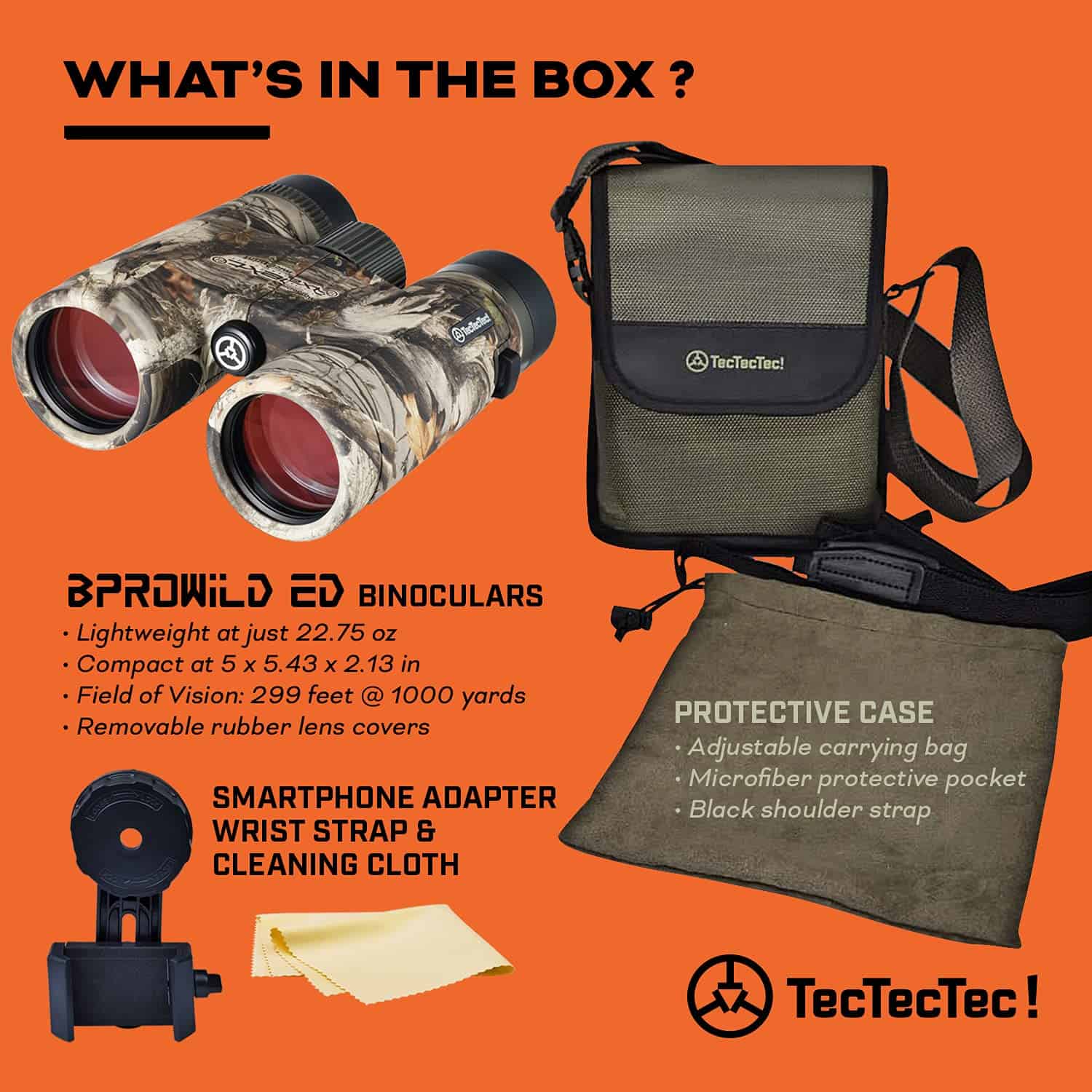 Binoculares de Caza TecTecTec BPRO Wild 10x42 ED para - Image 3