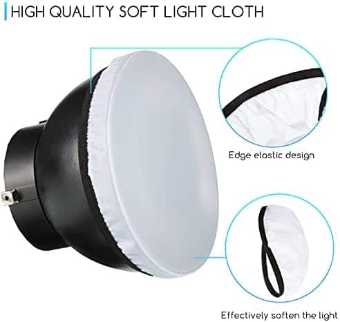 Difusor de Luz Honoson 4 Pzs de 18 cm -Blanco/Negro - Image 4