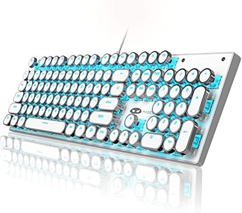 Teclado Gamer Camiysn de 104 Teclas LED -Blanco/Azul