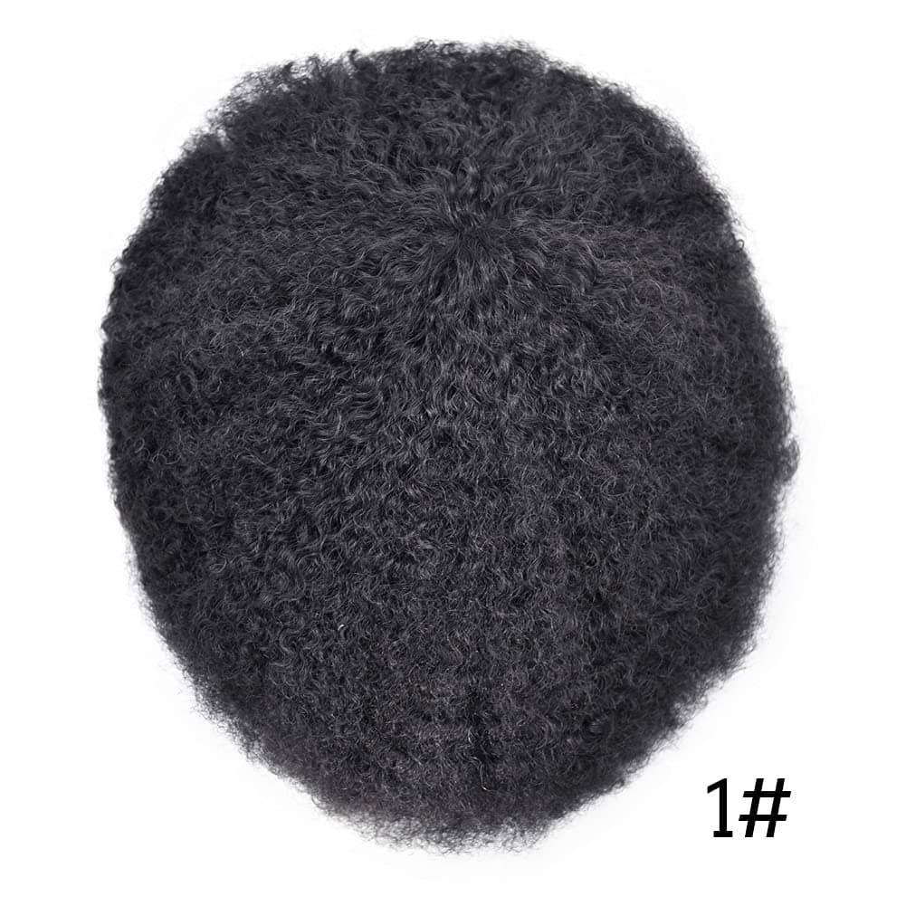 Alternative view of Hair Units for Black Men Afro Toupee Kinky Curly Human Hair