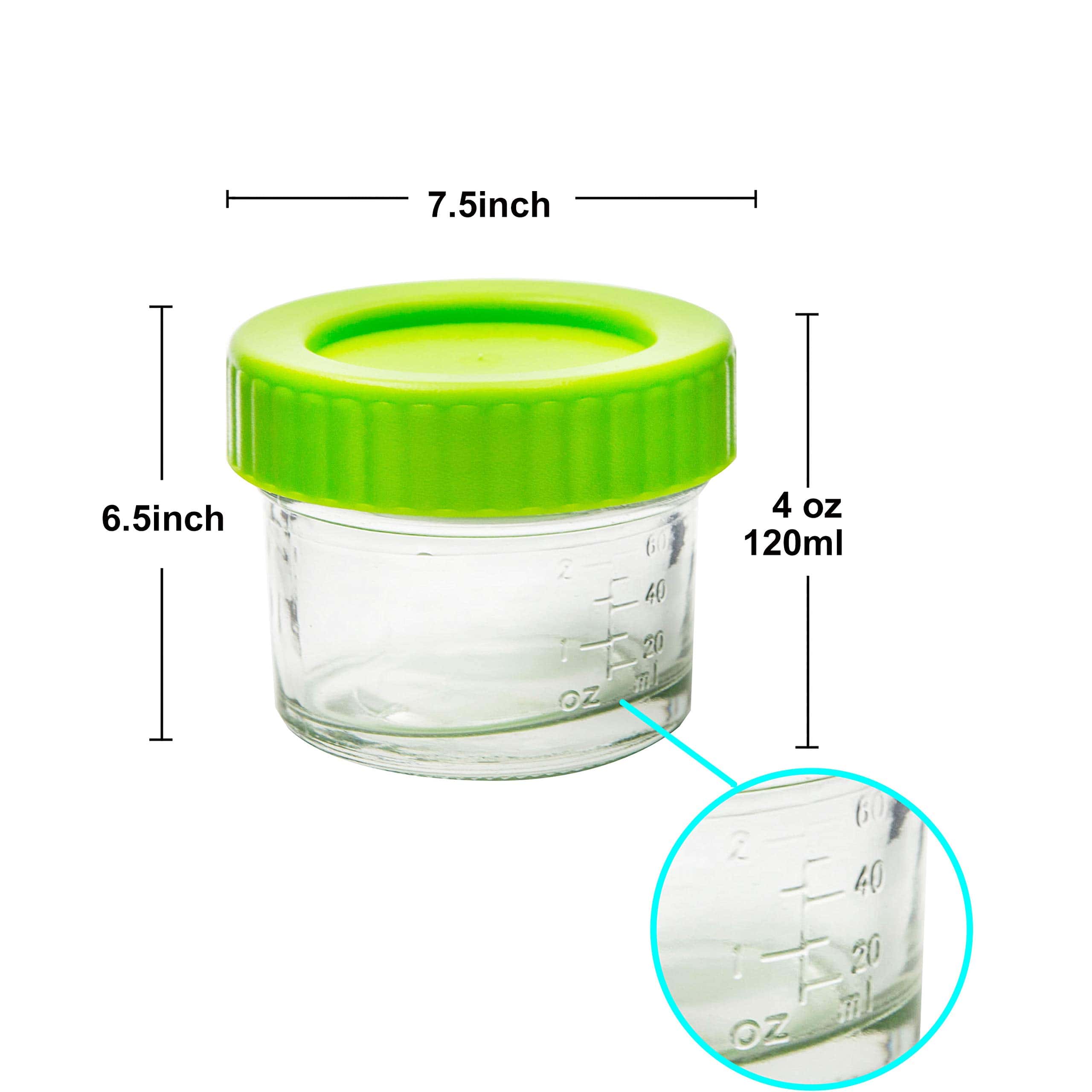 Youngever Almacenamiento de Alimentos para Bebés de Vidrio, - Image 3