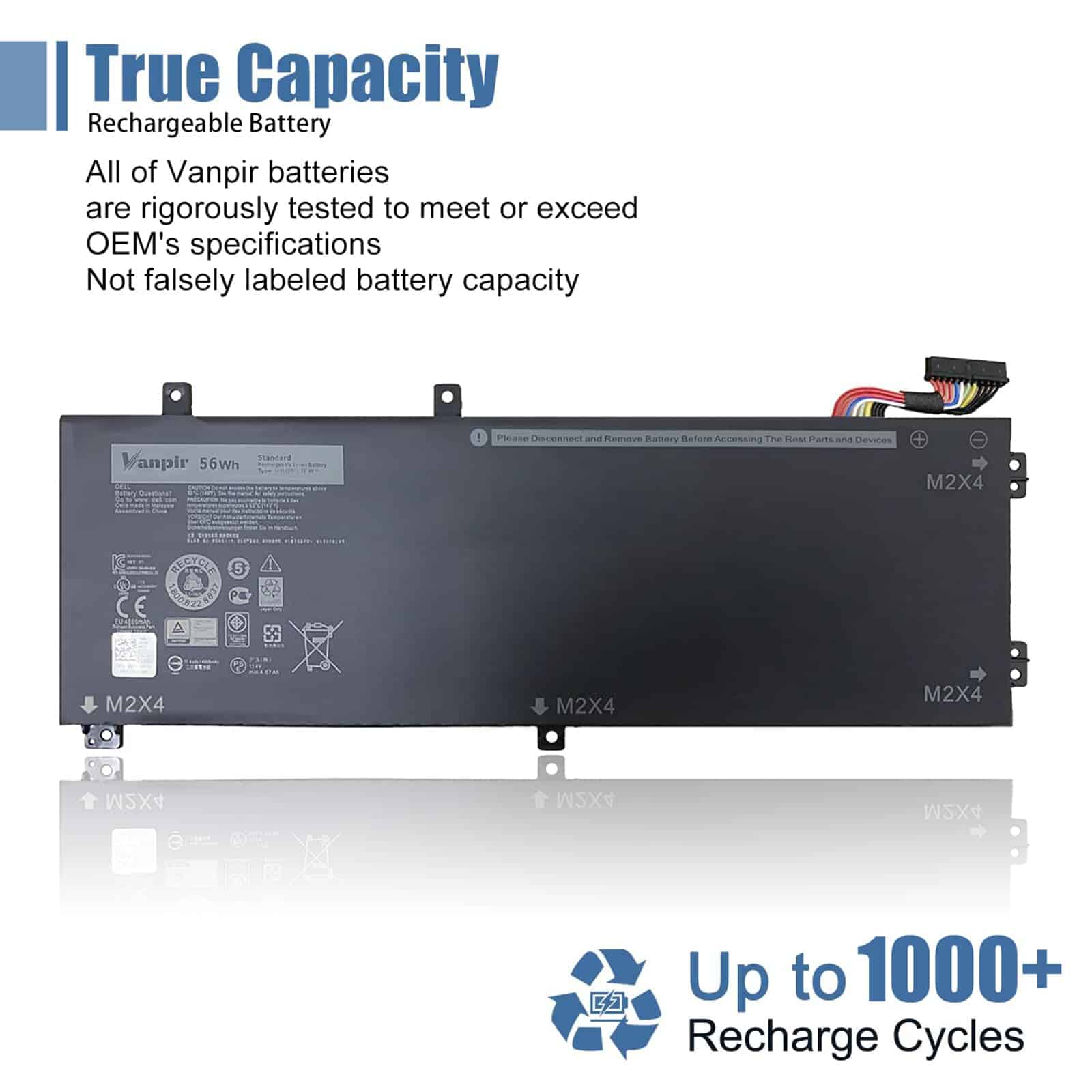 Batería para Laptop VANPIR H5H20 11.4V 56Wh 4946mAh - Image 6