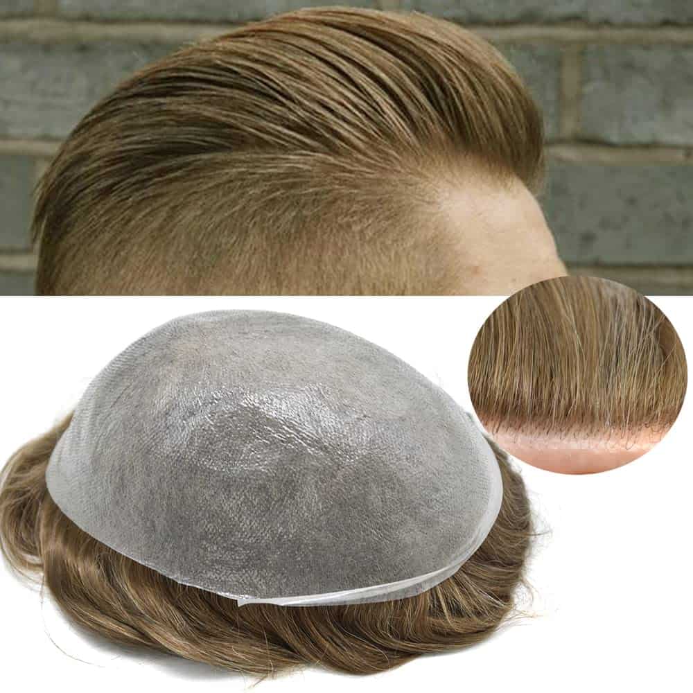 Toupee para Hombres Sistema de Cabello para Hombres Peluca