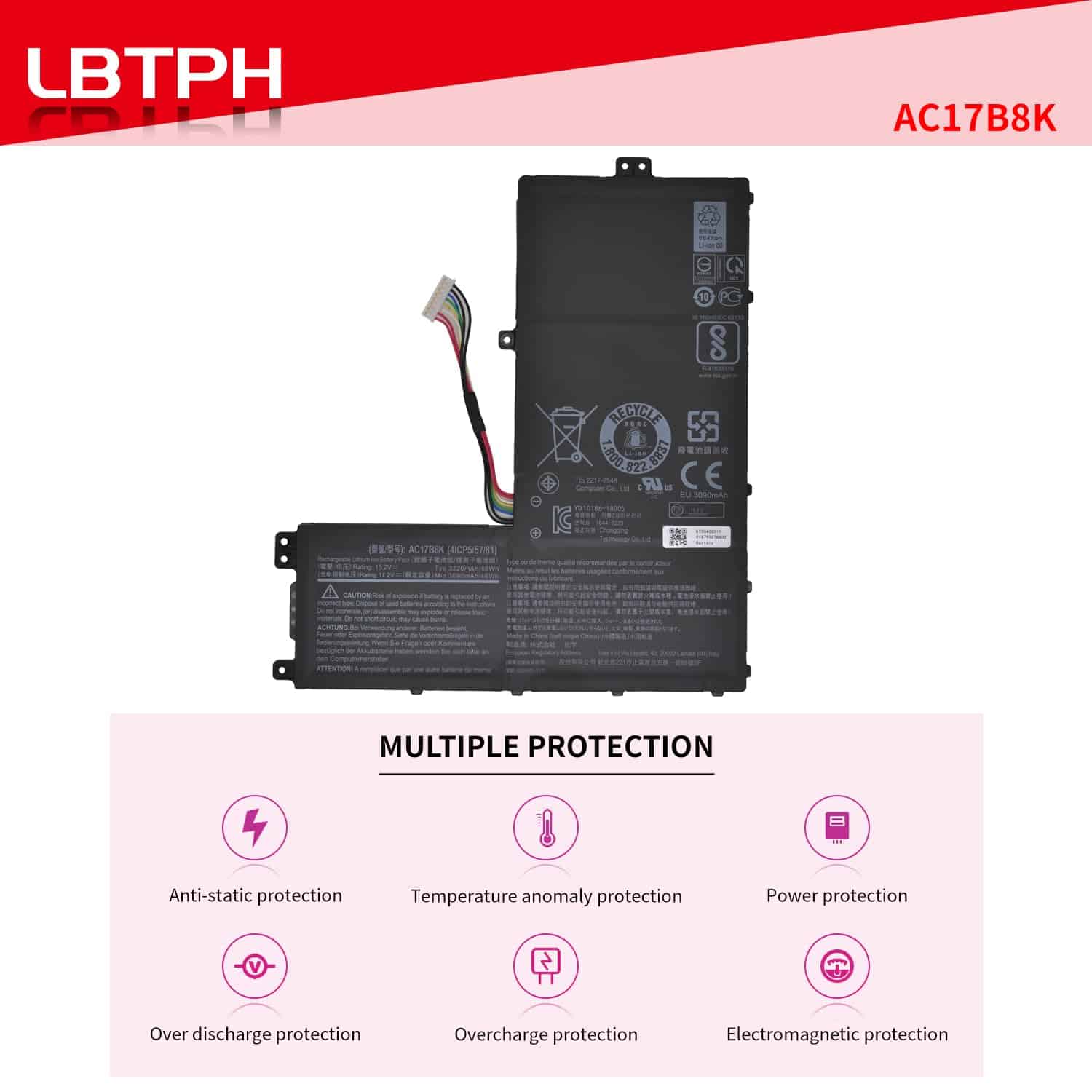 Batería de Repuesto LBTECH AC17B8K 15.2V 48Wh para ACER - Image 6