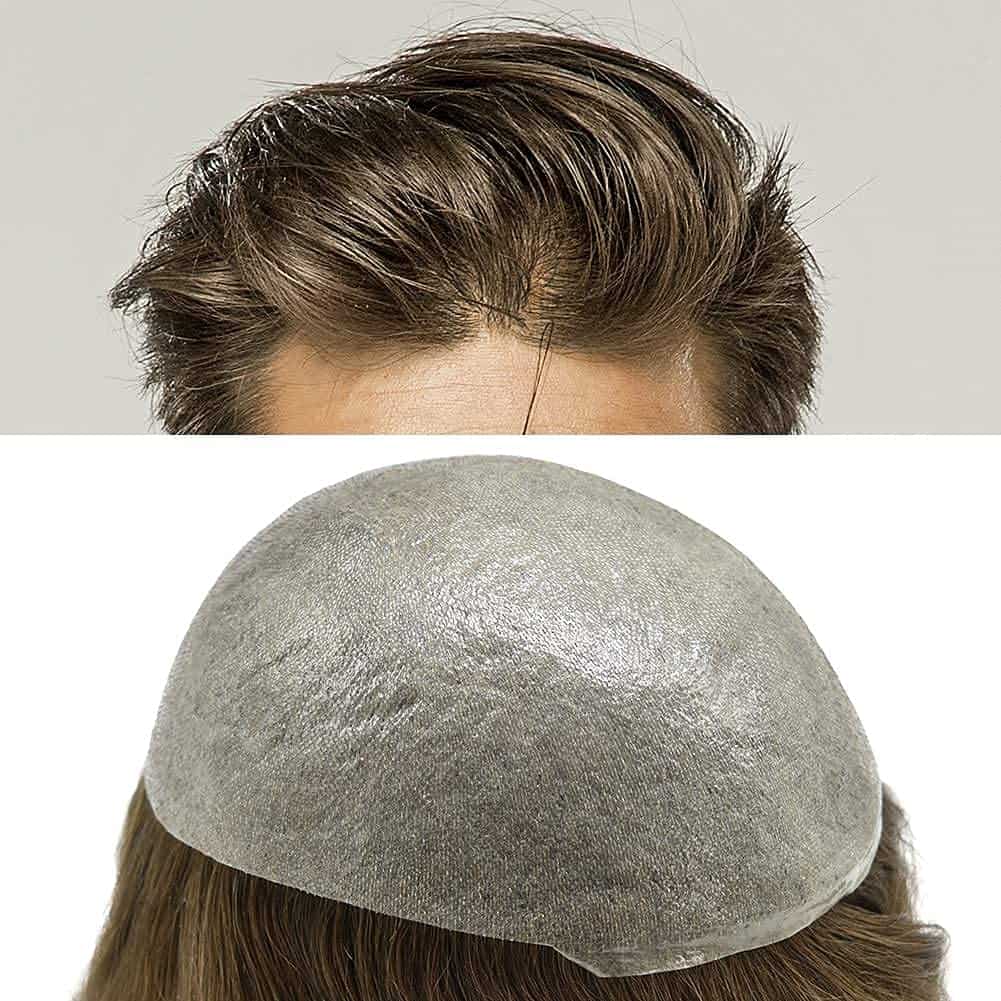 Toupee para Hombres Sistema Capilar Transparente de Piel