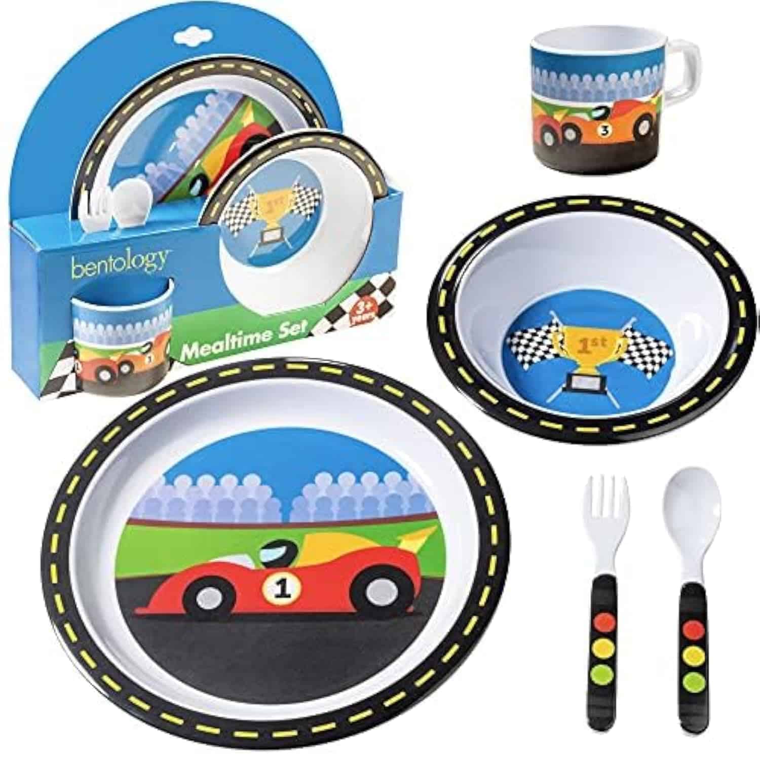 Set de Alimentación de 5 piezas para Niños y Bebés - Auto