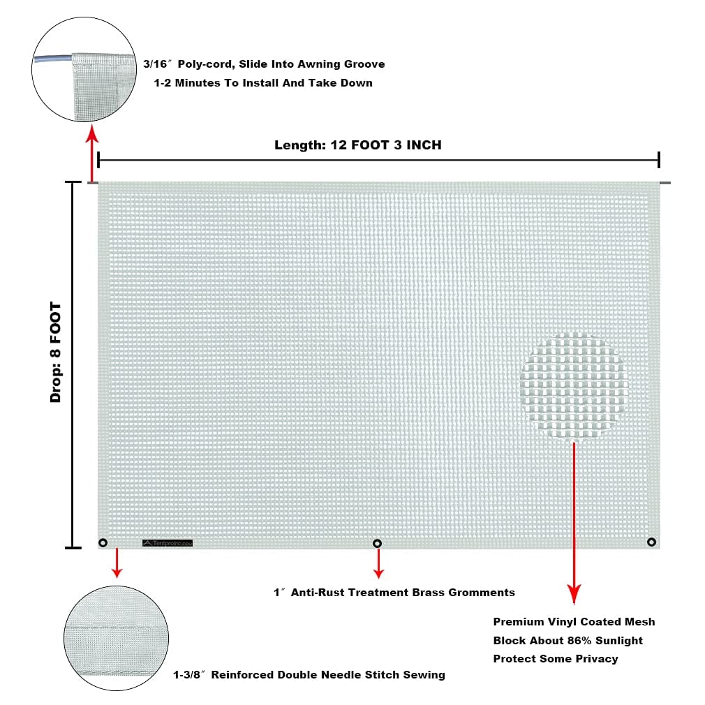 Alternative view of Tentproinc Toldo de protección solar para caravana RV 8' X