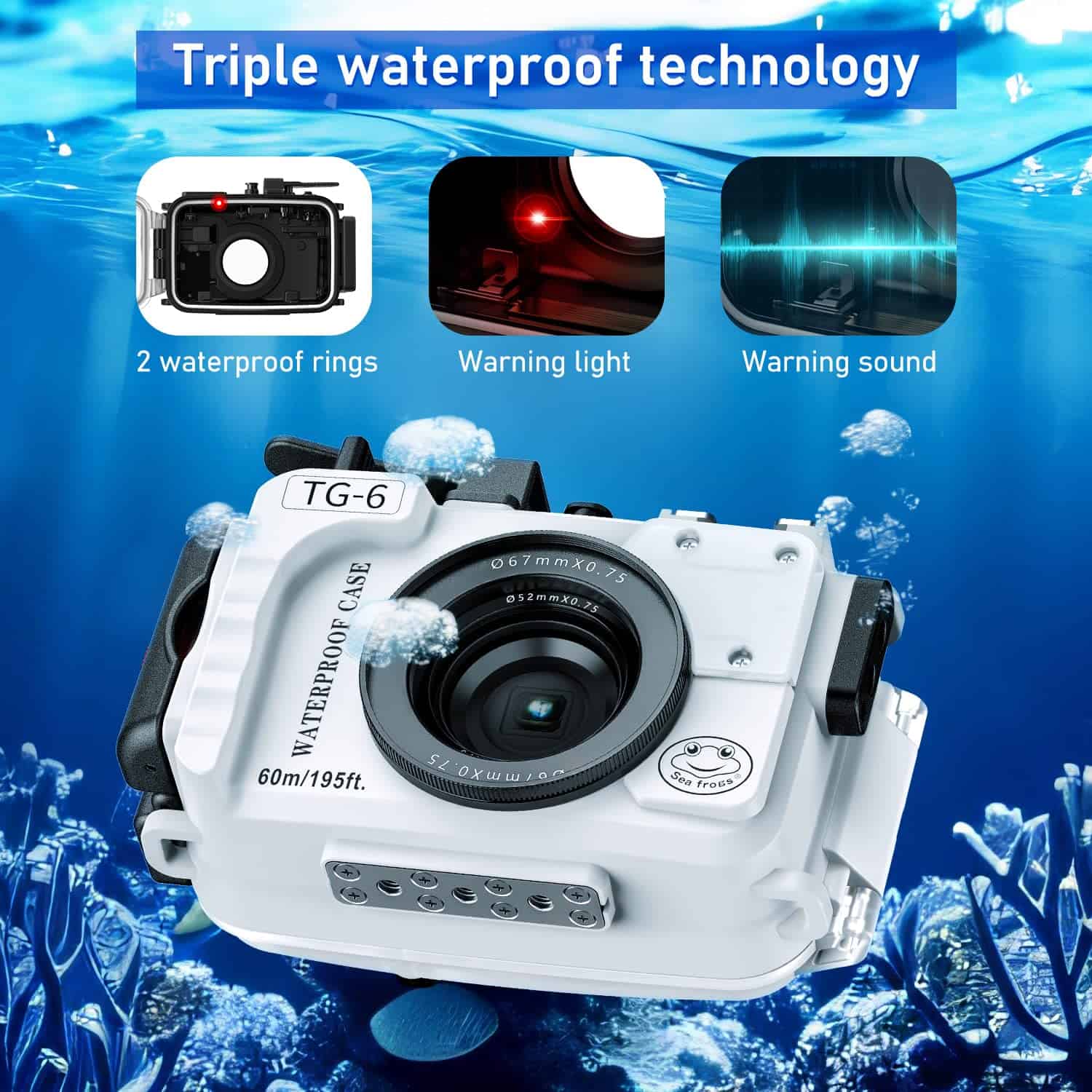 Funda submarina para cámara Seafrogs 60m/195 pies para - Image 3