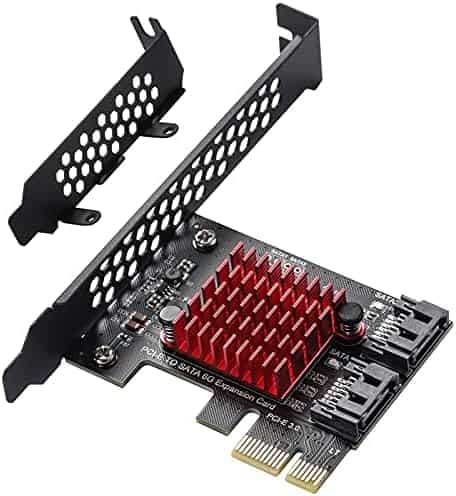 Tarjeta de Expansión MZHOU SATA 2 Puertos PCI-E 3.0 -Negro