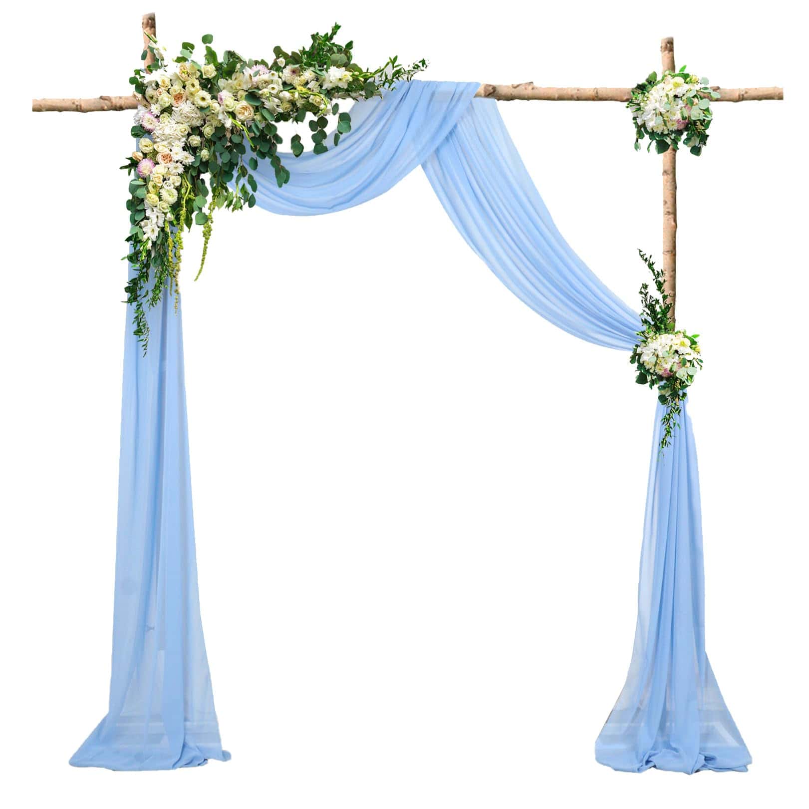 DUOBAO 2 Paneles de Tela de Gasa para Arco de Boda 20ft