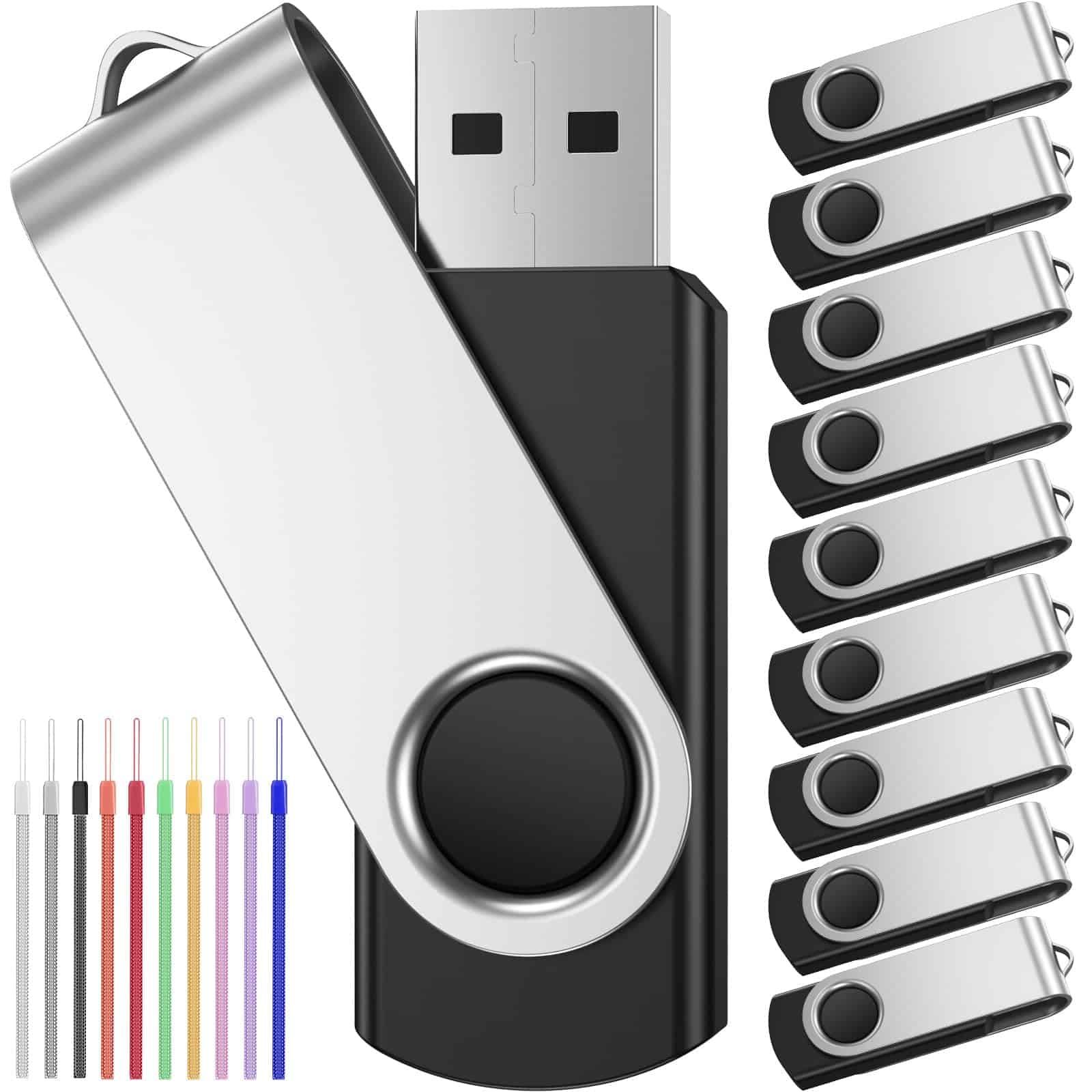 Paquete de 10 unidades de memorias USB de 64GB, USB 2.0