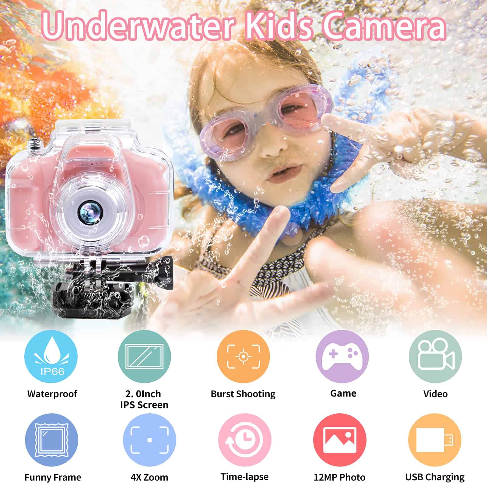 Cámara para niños submarina a prueba de agua Cámara digital - Image 4