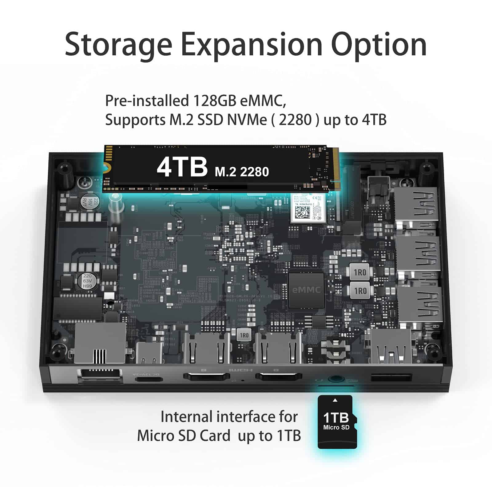 MeLE Quieter2D Mini PC Fanless con Windows 11 Home, Celeron - Image 9