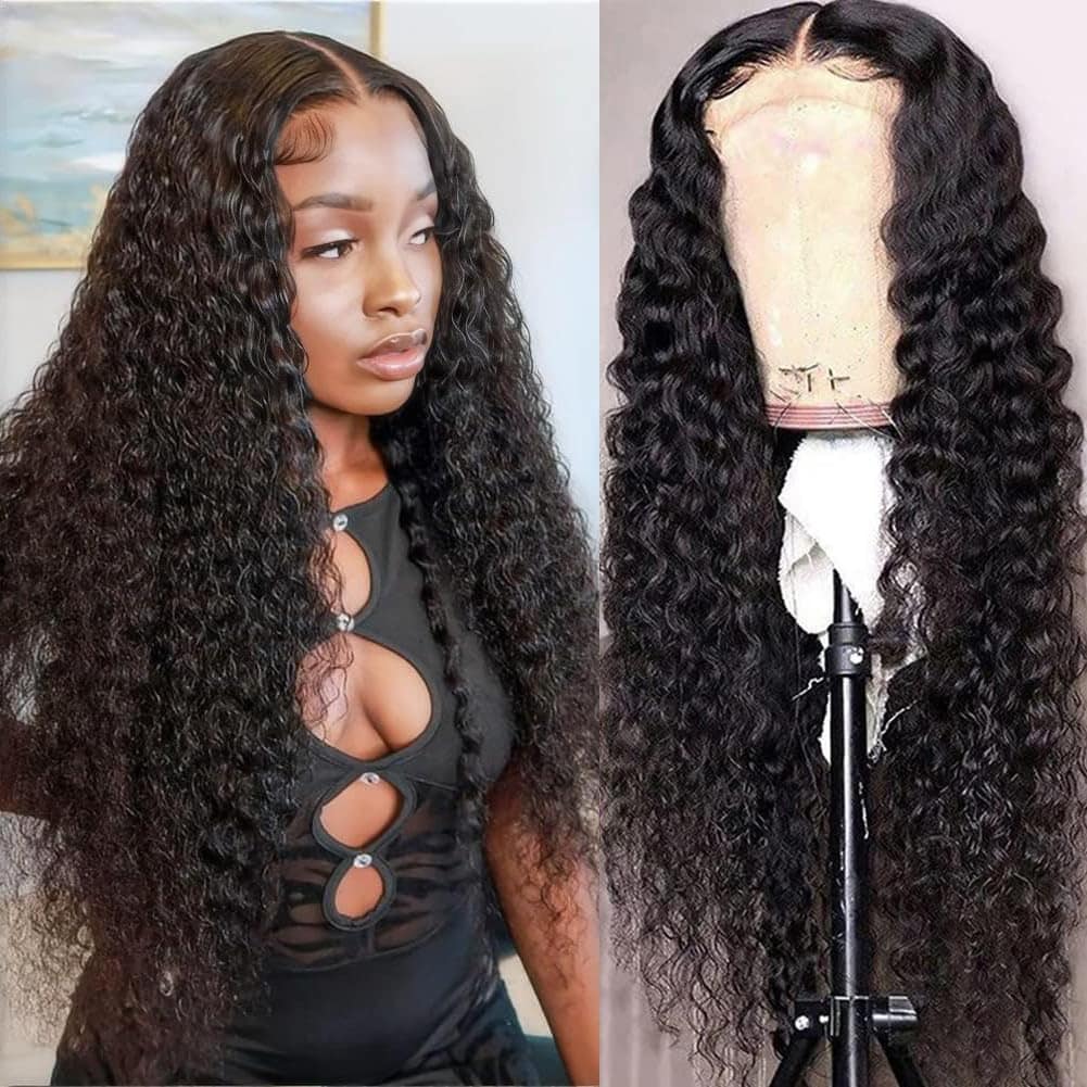 Pelucas de Encaje Deep Wave de Super ídolo Pelo Humano 4x4
