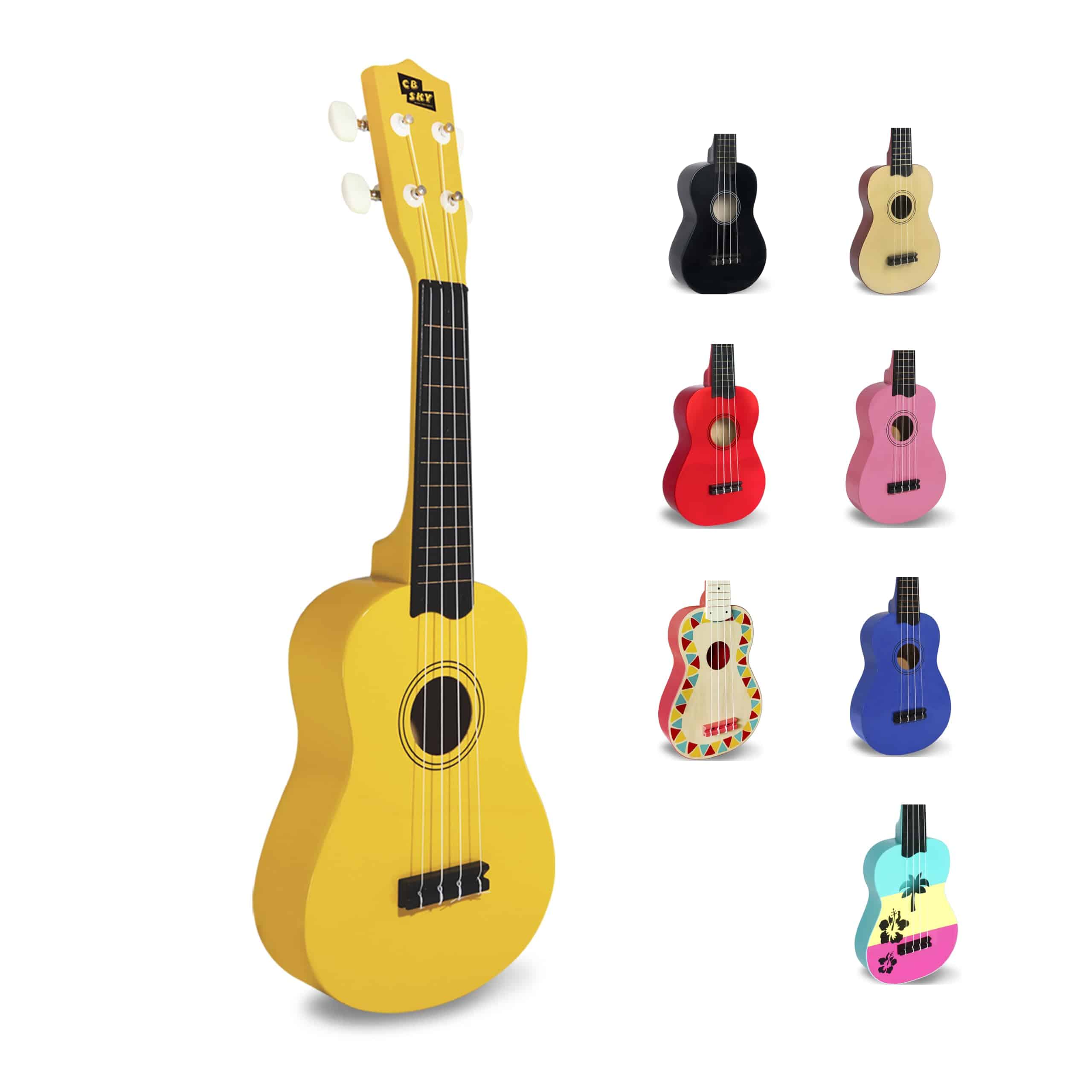 Ukulele Soprano CB SKY 21"/53cm para niños, -Amarillo