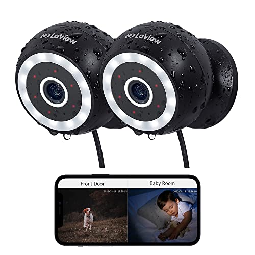 Camara de Vigilancia LaView LV-PWB5B-2PK 4MP 2K -Negro