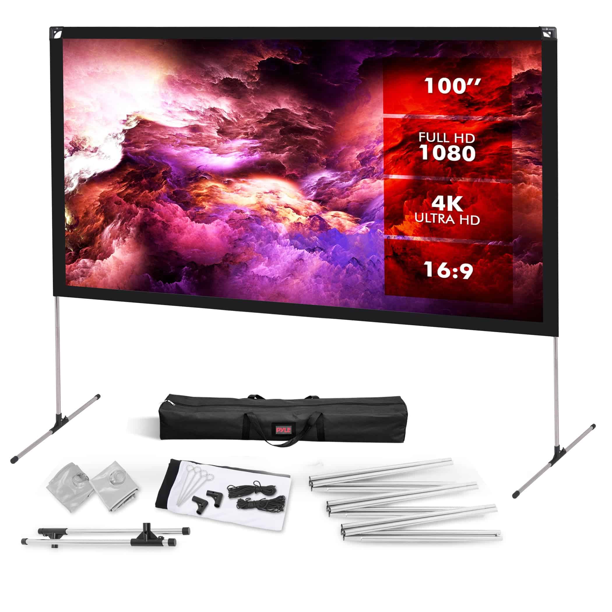 Pantalla de Proyector Portátil Plegable Pyle - 120" 16:9 HD