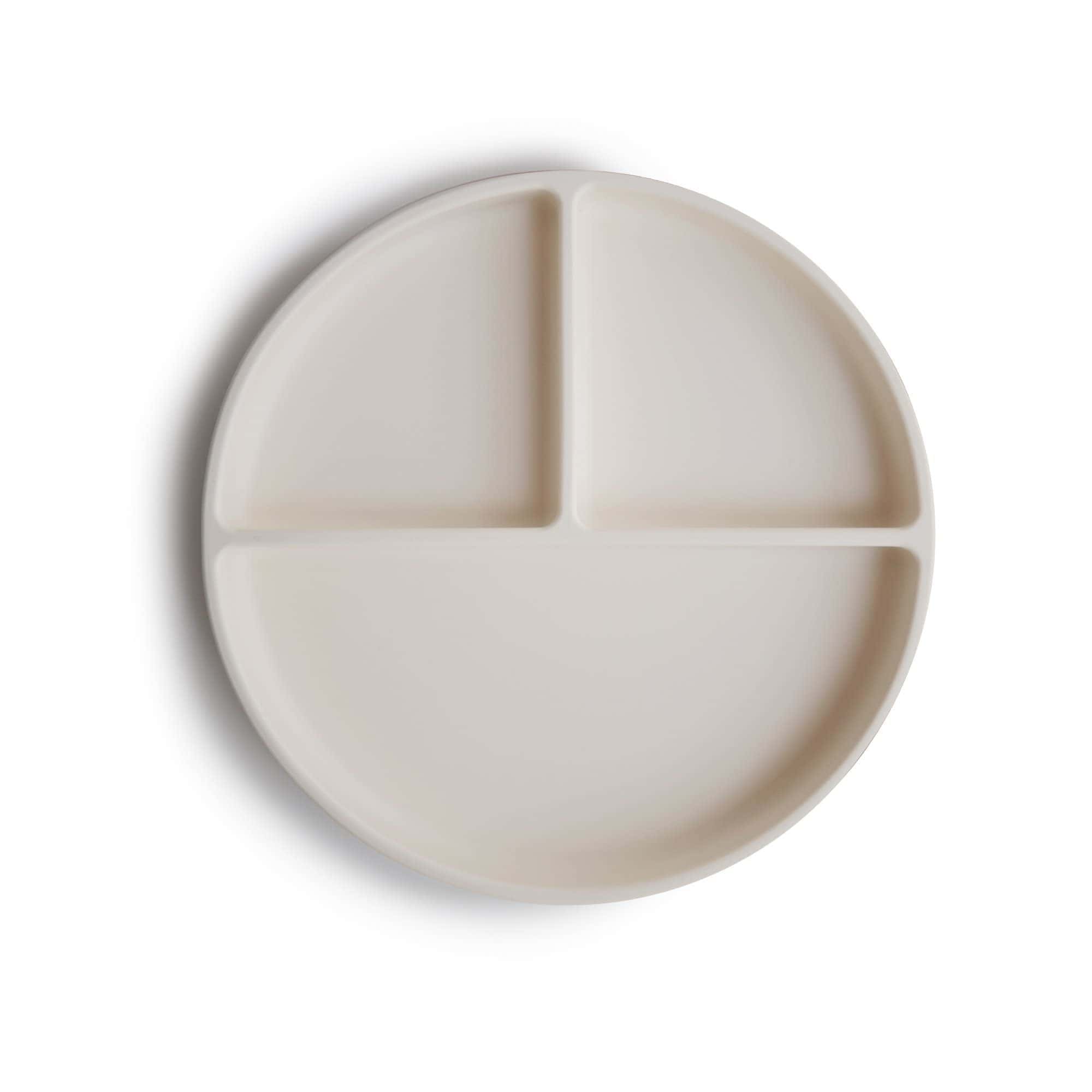 Plato de succión de silicona mushie | Diseño -Marfil