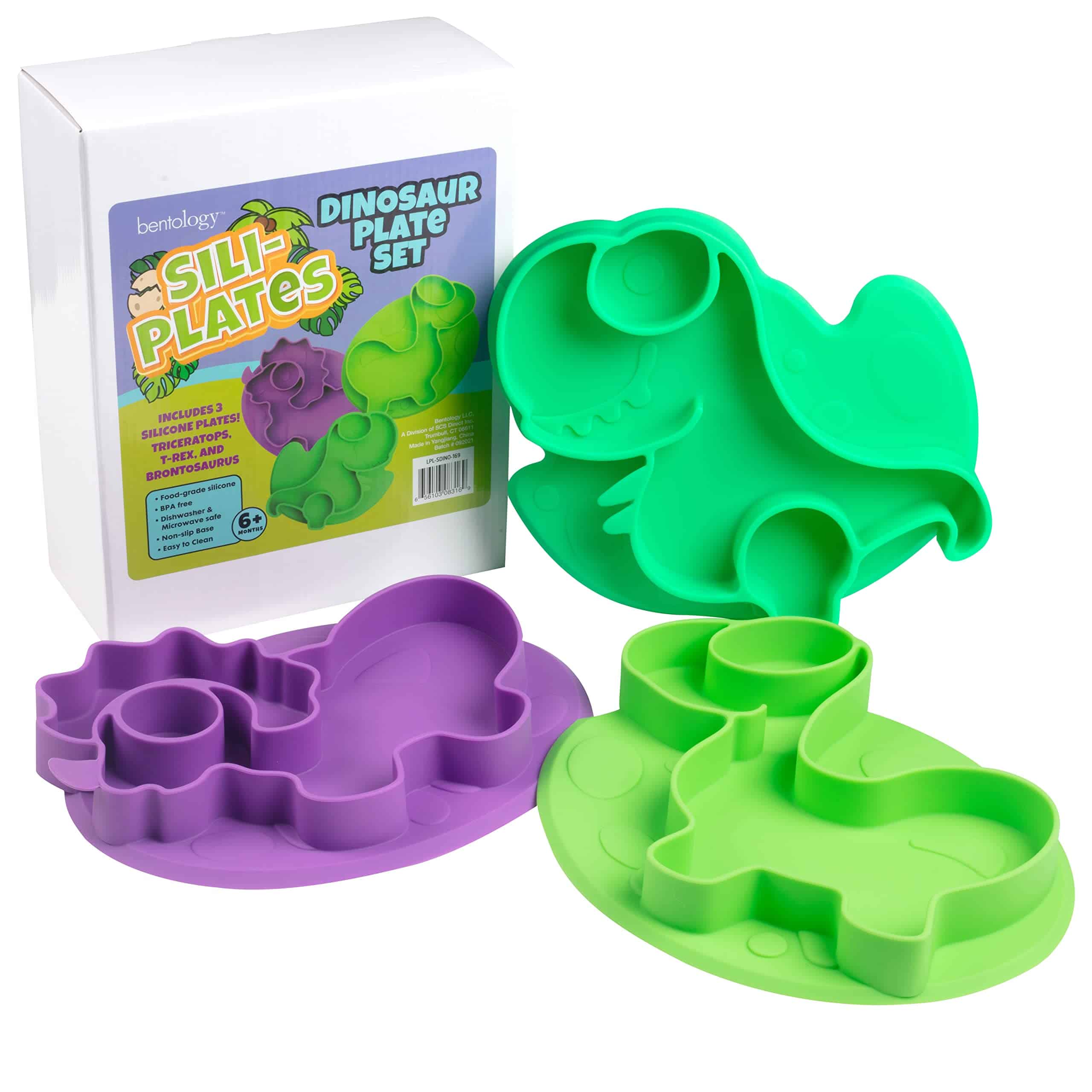 Platos de Compartimentos de Silicona de Dinosaurio- 3 PK - Image 6