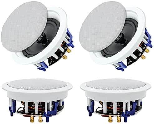 4 Bocinas para Techo Herdio HCS818 Plafón 6.5 640W Bluetooth