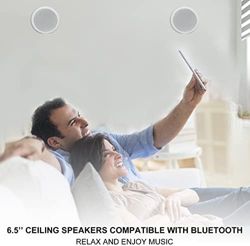 4 Bocinas para Techo Herdio HCS818 Plafón 6.5 640W Bluetooth - Image 3