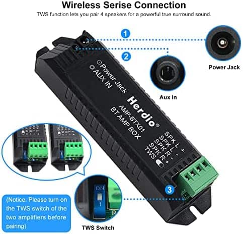 4 Bocinas para Techo Herdio HCS818 Plafón 6.5 640W Bluetooth - Image 6